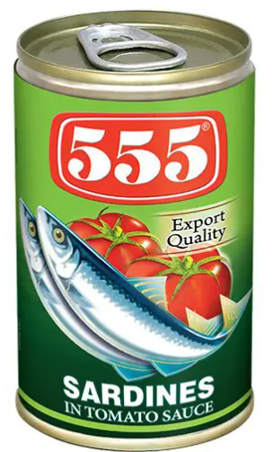 555 Sardines in Chilli and Tomato Sauce 155g