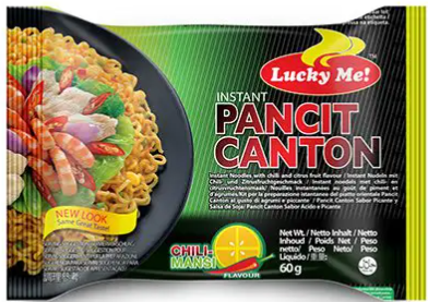 Lucky Me Pancit Canton Chow Mein Noodles - Chilimansi Flavour -60g