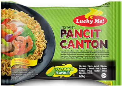 Lucky Me Pancit Canton Chow Mein Noodles - Kalamansi Flavour - 60g