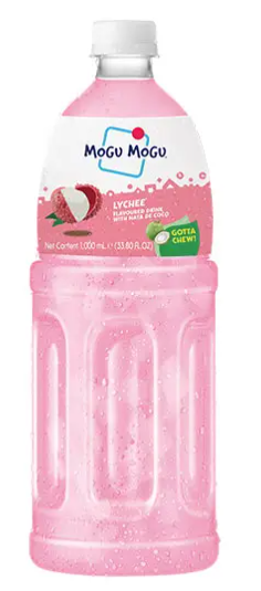 Mogu Mogu  Lychee Flavoured Drink with Nata de Coco – 1000ml