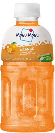 Mogu Mogu Orange Flavoured Drink with Nata de Coco – 320ml