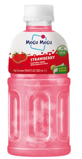 Mogu Mogu Strawberry Flavoured Drink with Nata De Coco – 320ml