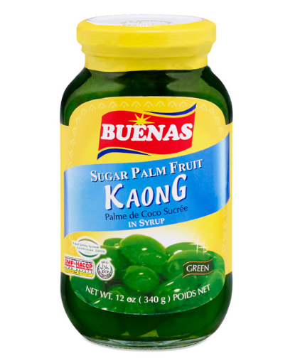 BUENAS Kaong Green Candied Fruit in Syrup -340g  