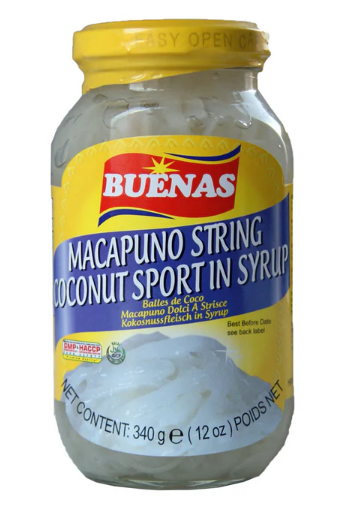 BUENAS Macapuno String Coconut port in Syrup - 340g