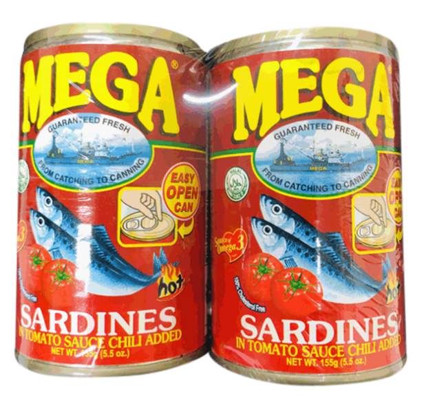 MEGA Sardines in Tomato Sauce & Chilli TWIN PACK - 2x155g