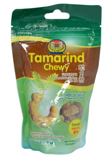 DOUBLE SEAHORSE Tamarind Candy Balls - Tamarind Chewy -Sweet - 80g