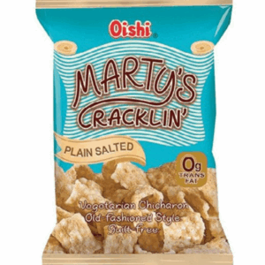 Oishi Martys Cracklin Plain Salted - Vegetarian Chicharon - 90g